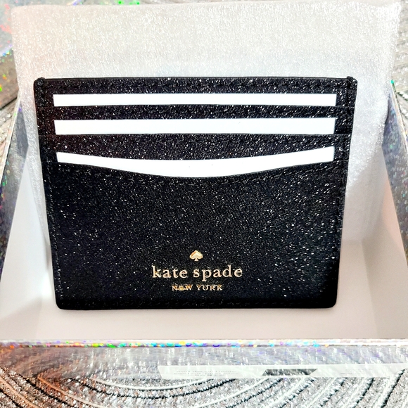 kate spade- glitter cardholder with gift box
